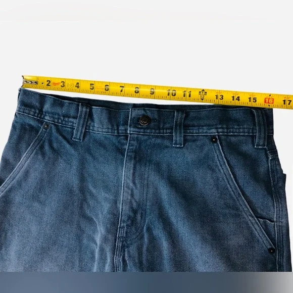 VTG 90s Y2K Patagonia Utility Workwear Pants L Blue Mens Straight 32 Waist jeans - Picture 8 of 13